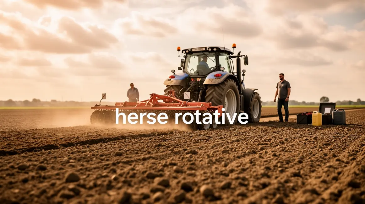 champ herse rotative tracteur
