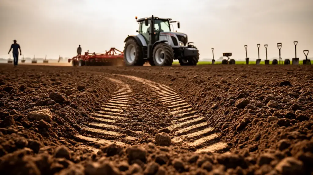 champ optimise herse rotative tracteur
