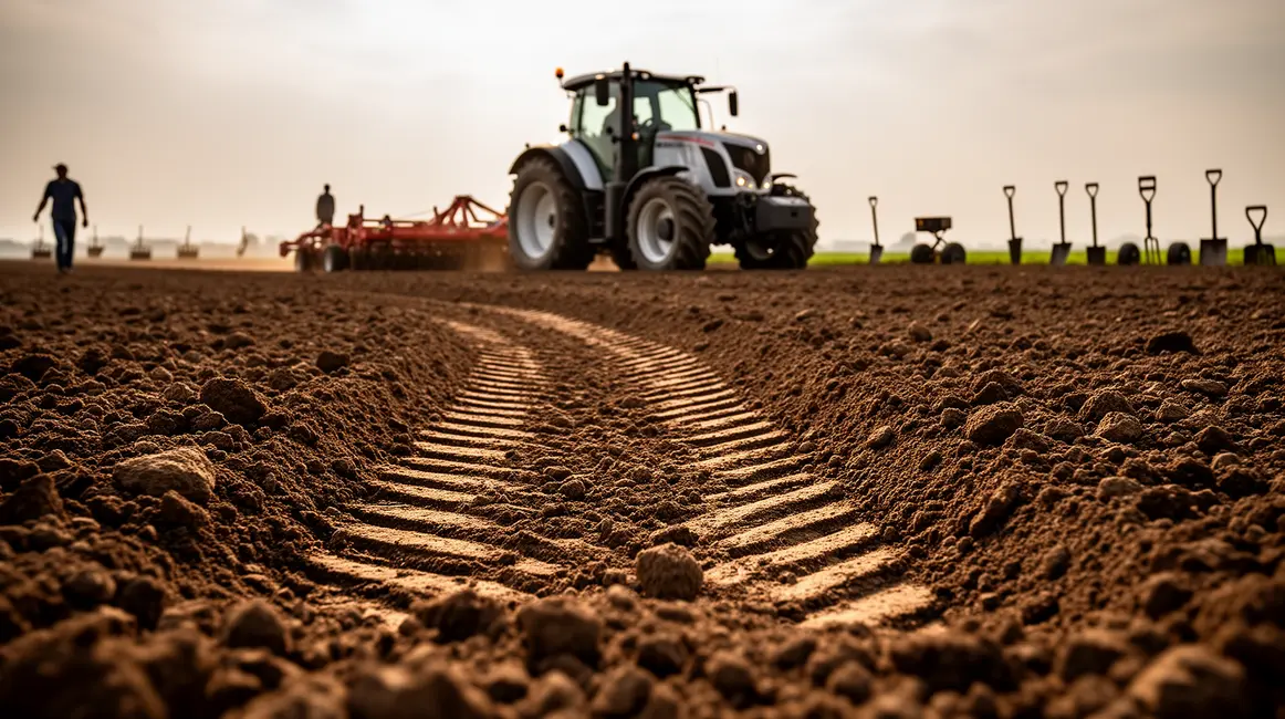 champ optimise herse rotative tracteur