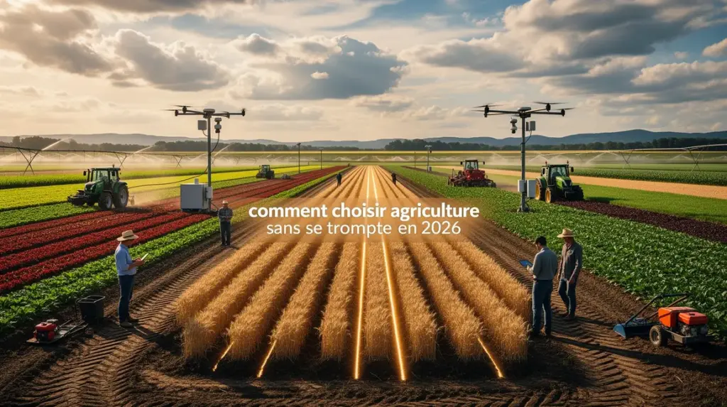 Exploitation agricole moderne diversité équipements connectés choisir filière 2026