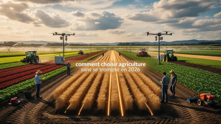 Exploitation agricole moderne diversité équipements connectés choisir filière 2026