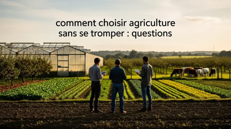 vue paysage agricole divers avec questions choix