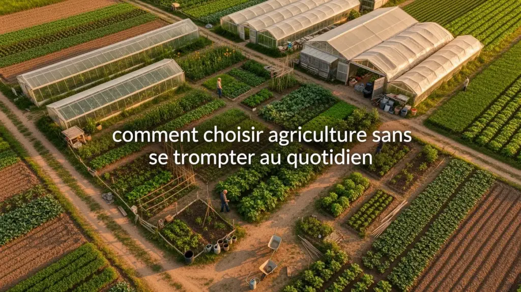 vue photorealiste ferme diverse comment choisir agriculture sans se tromper