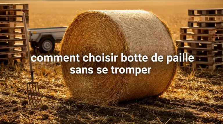 Photo botte de paille sur champ outils agricoles palettes
