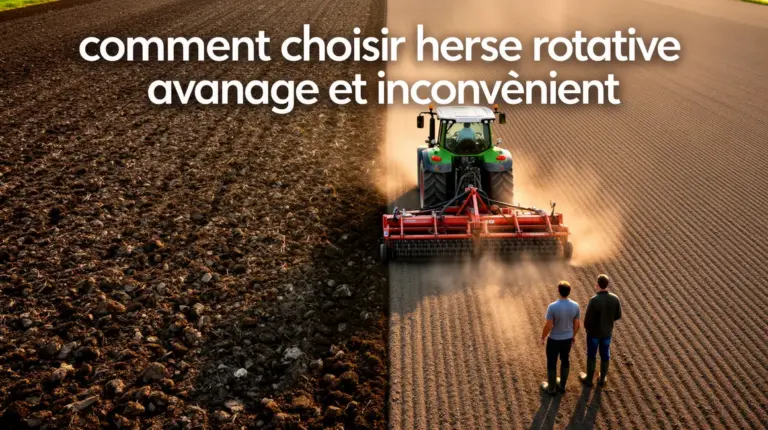herse rotative préparation du sol agricole avantages et inconvénients