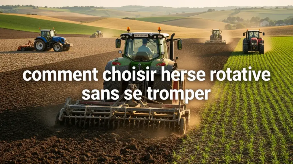 tracteurs herse rotative sur sols divers texte central