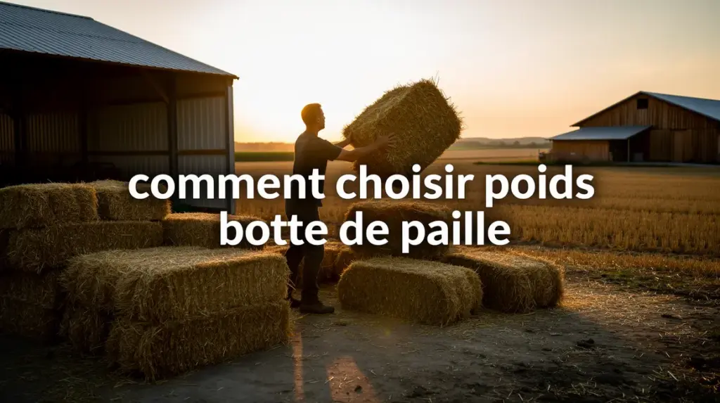 personne manipulant botte de paille comment choisir poids