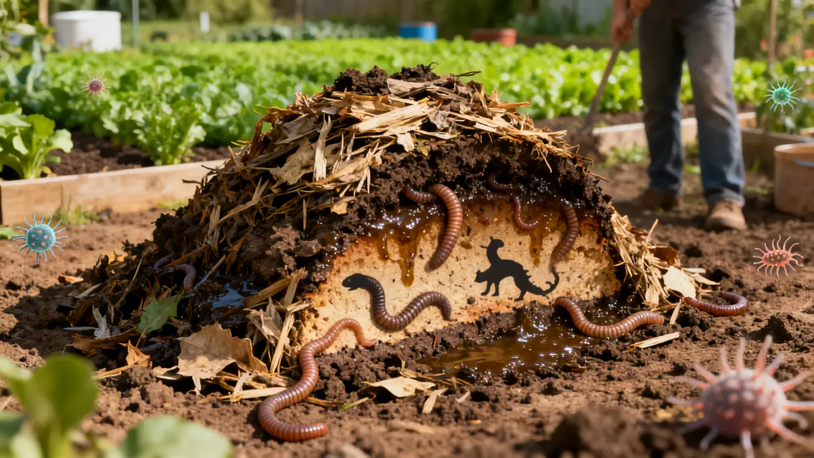 tas compost agricole mature structure sol