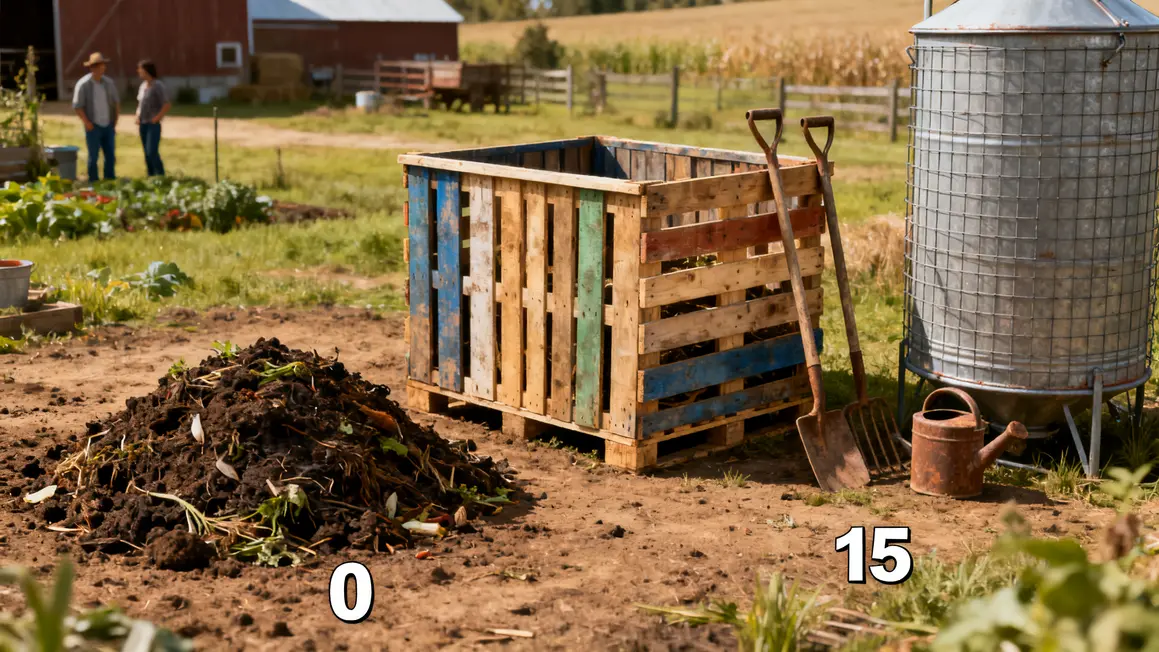compost agricole tas sol palettes silo petit budget