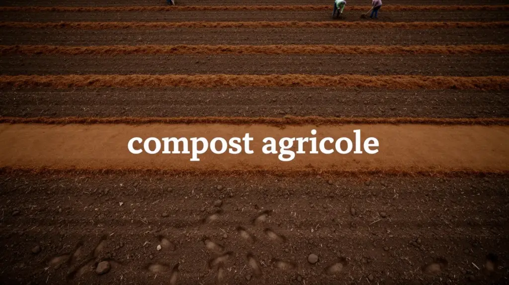 vue aérienne épandage compost agricole