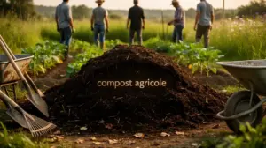 grand tas compost agricole nature outils