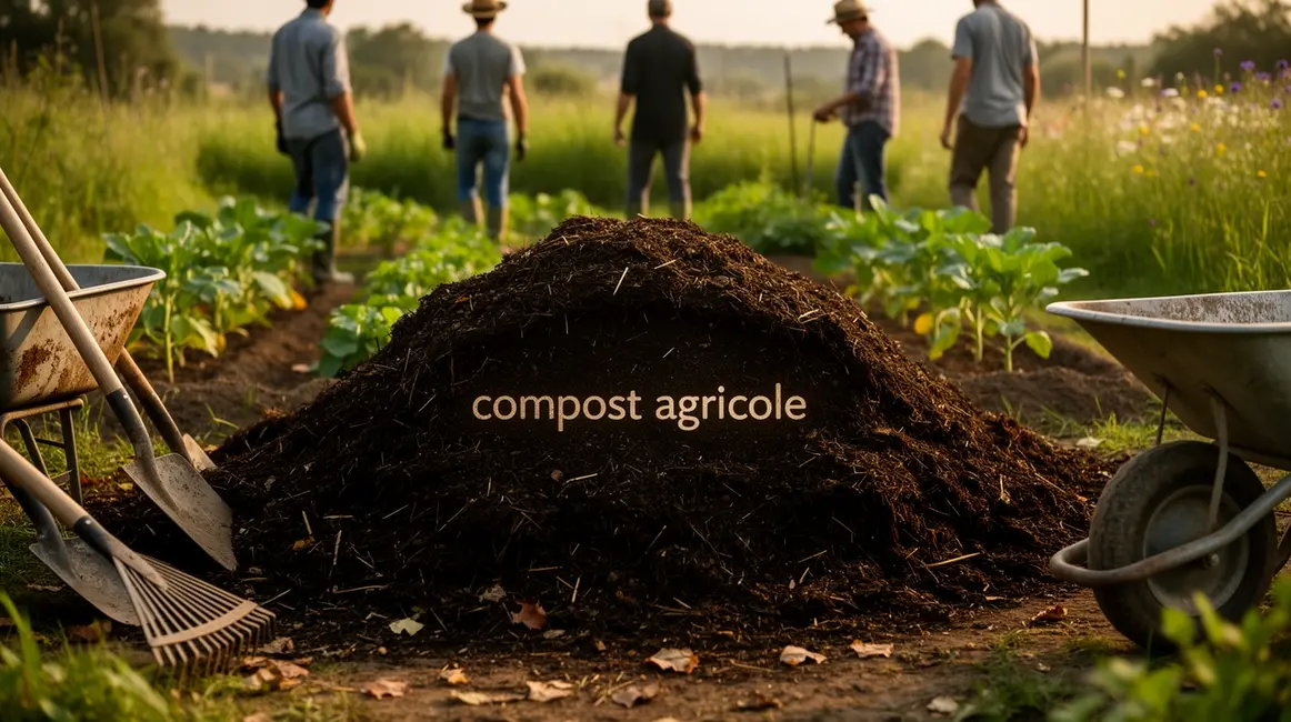 grand tas compost agricole nature outils