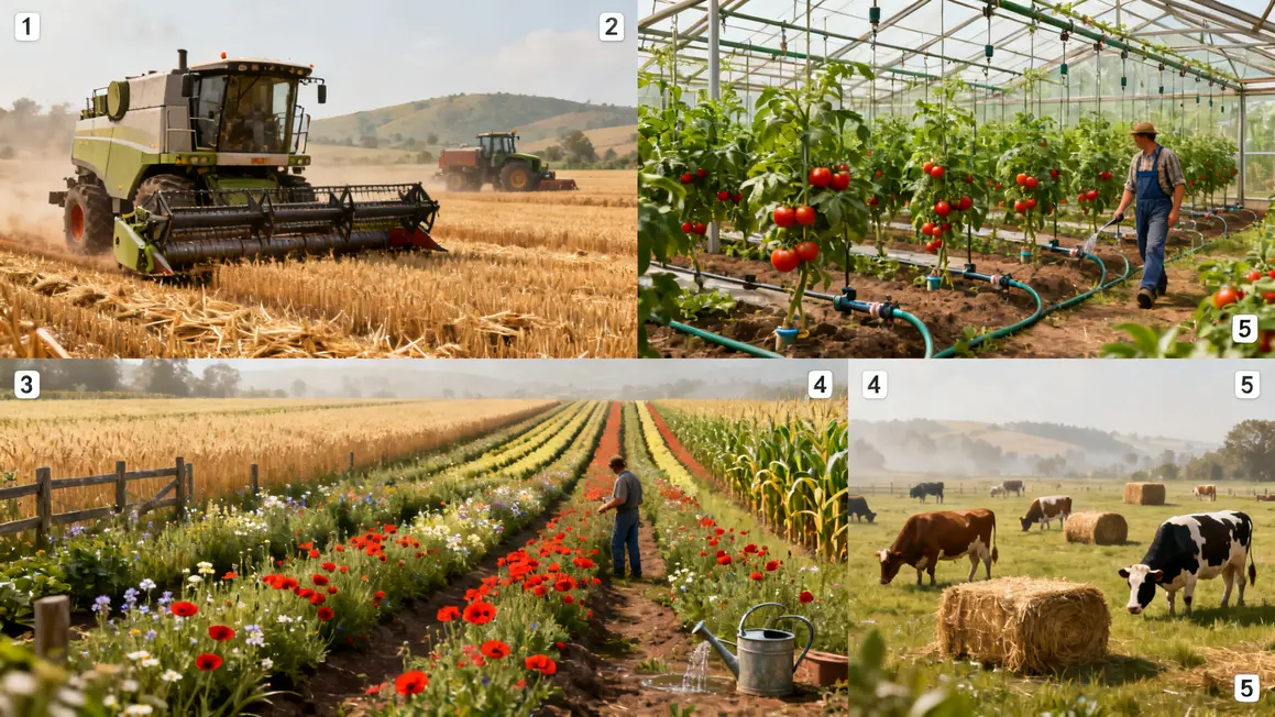 parcelles cinq modèles agricoles choix