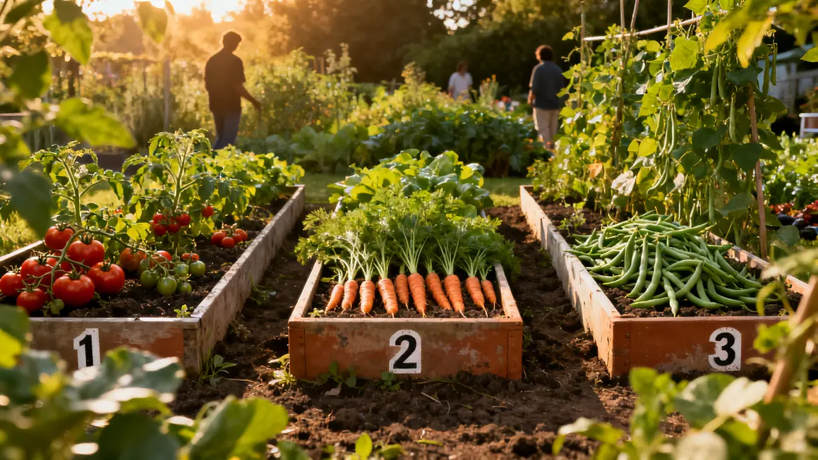 Trois parcelles rotation potagere familles legumes