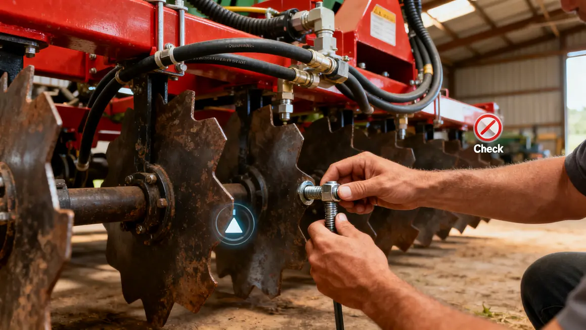 verifications herse rotative entretien agricole rapide