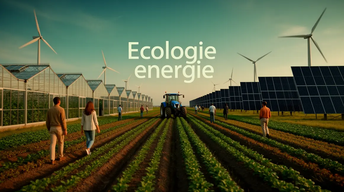 Paysage agricole moderne écologie énergie durable
