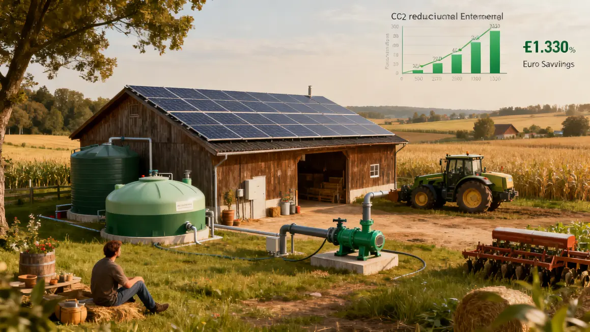 ecologie energie ferme panneaux solaires biogaz