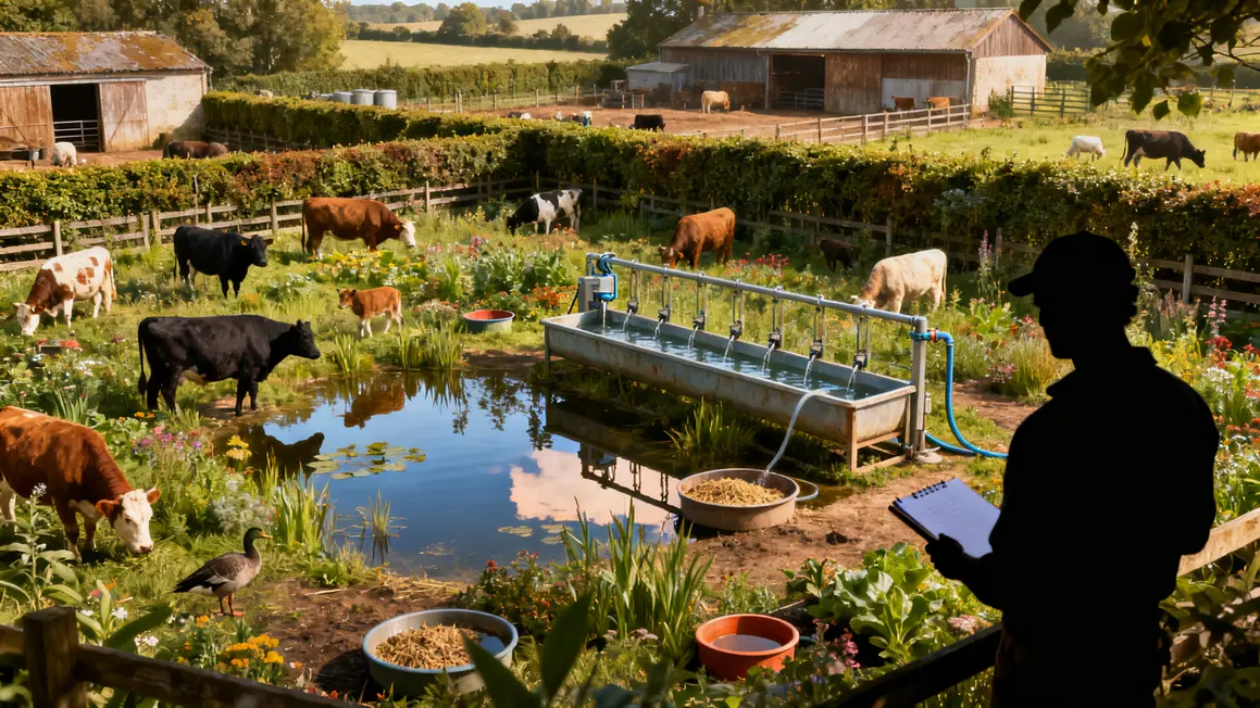Enclos vegetaux elevage durable abreuvoir biodiversite