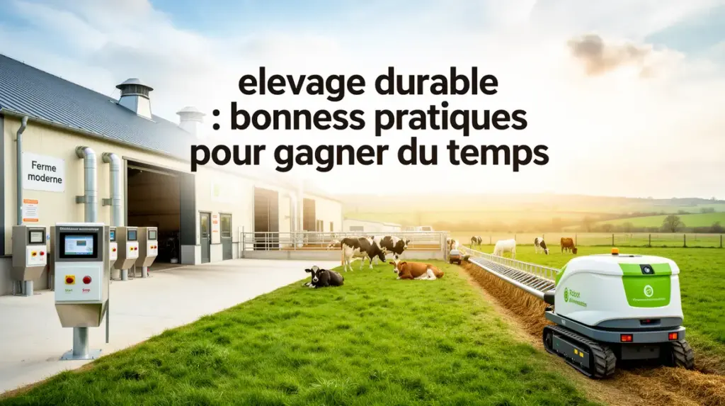 Ferme moderne elevage durable robot alimentation automatise