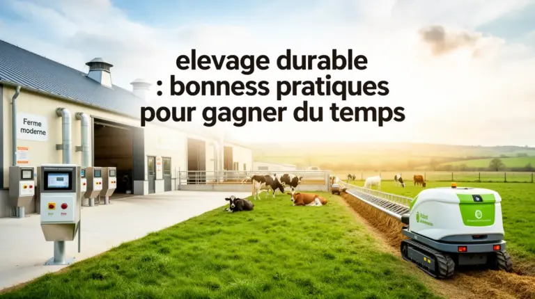 Ferme moderne elevage durable robot alimentation automatise