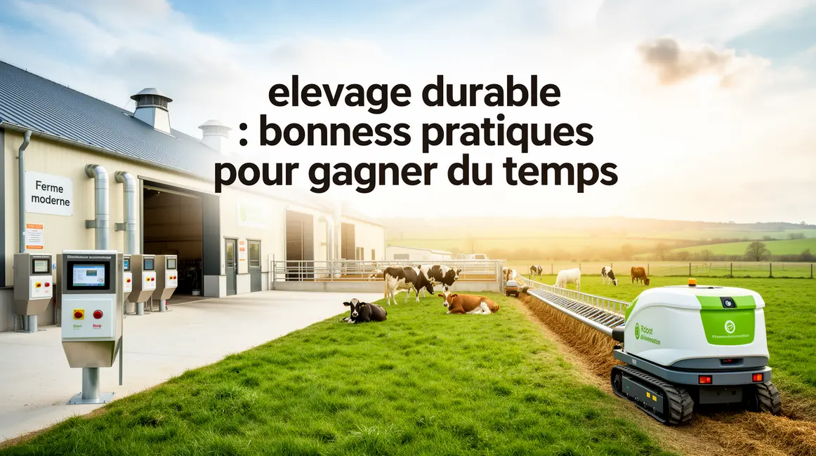 Ferme moderne elevage durable robot alimentation automatise