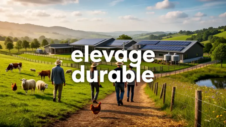 Exploitation elevage durable moderne animaux pature