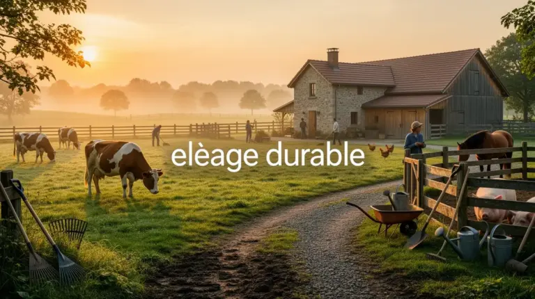 elevage durable animaux ferme lever soleil