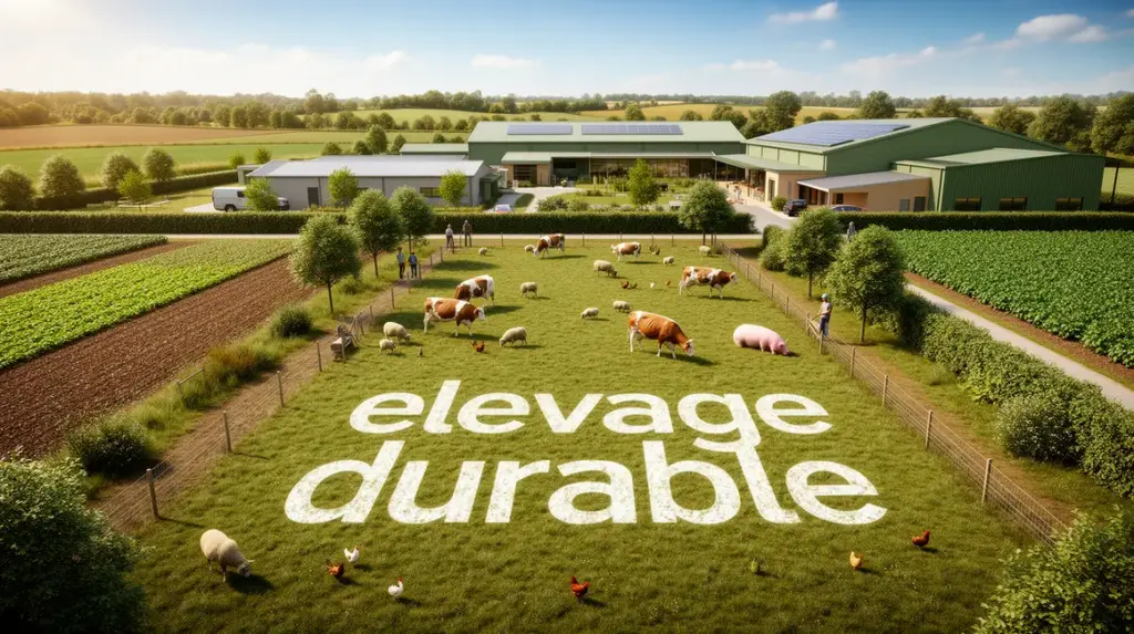 ferme elevage durable animaux dehors haies arbres