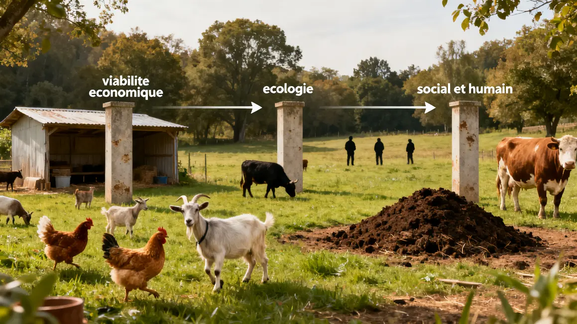 Elevage durable animaux ferme viabilite economique ecologie social