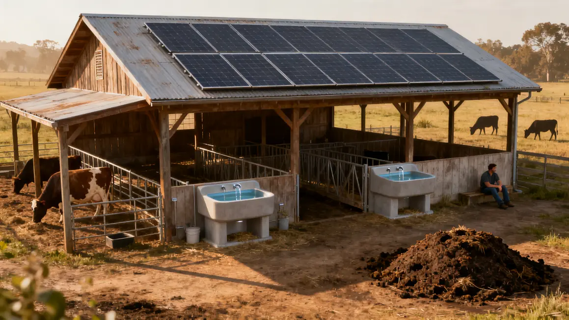 Ferme elevage durable infrastructures panneaux solaires