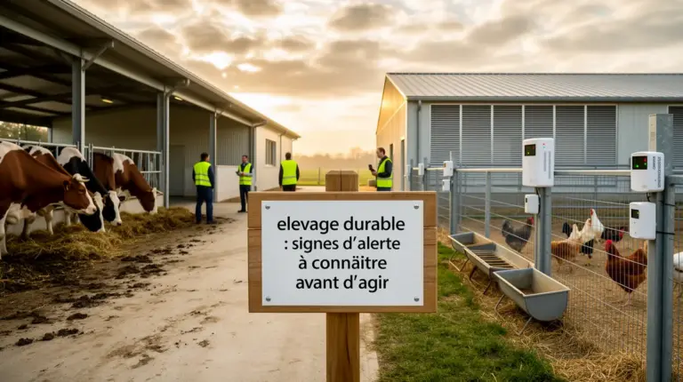 scene ferme moderne elevage durable signes alerte capteurs