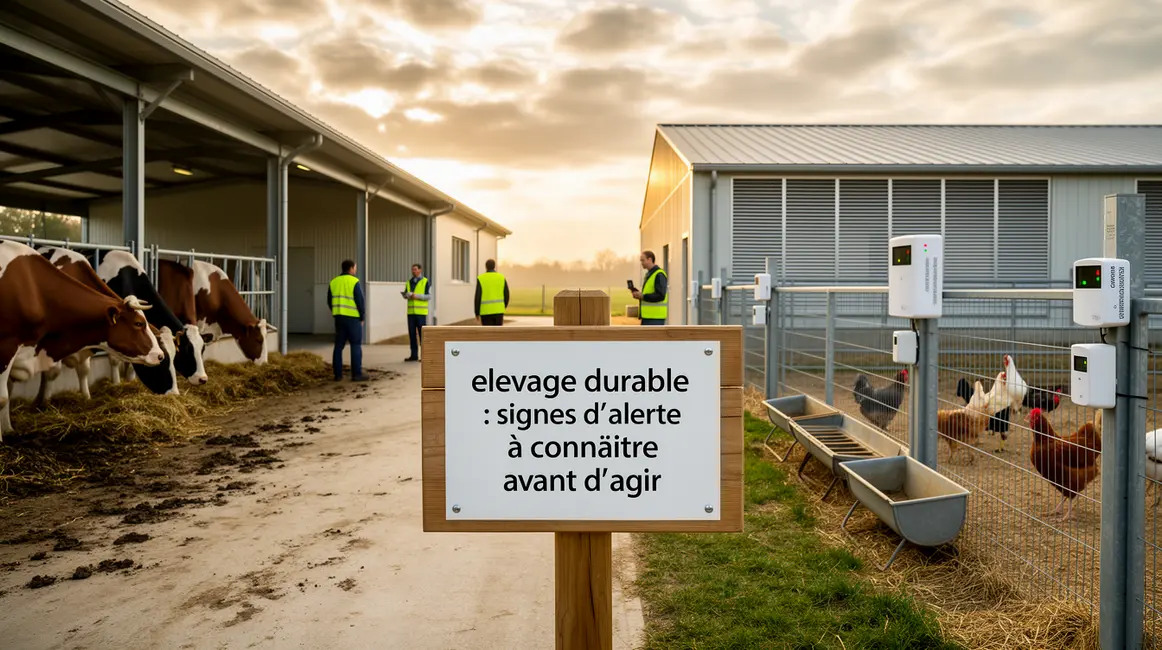 scene ferme moderne elevage durable signes alerte capteurs