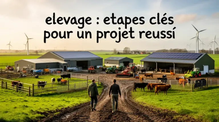 elevage etapes cles vue exploitation agricole moderne
