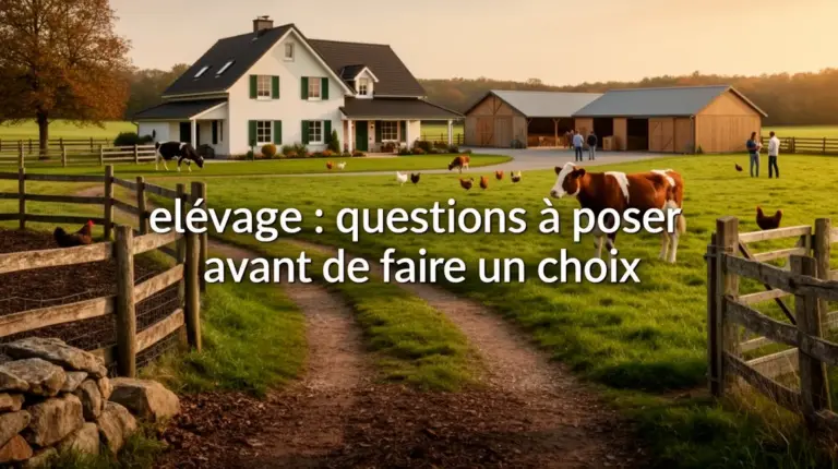 Scene elevage ferme conseils selection