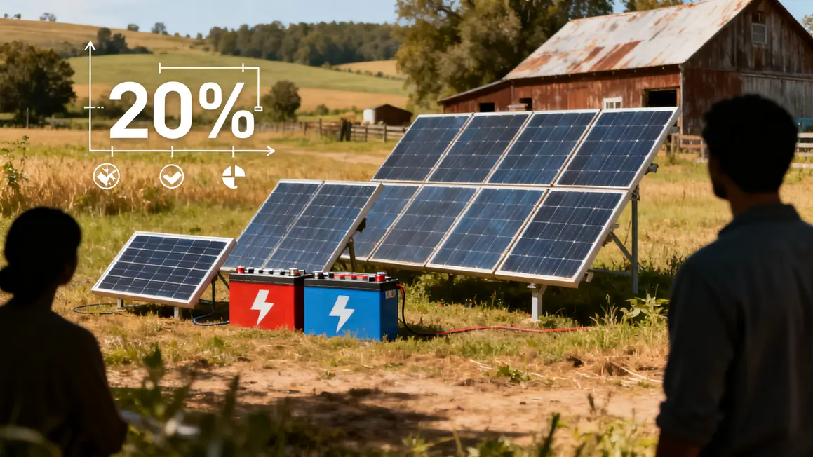 Panneaux solaires surdimensionnes ou trop petits a la ferme