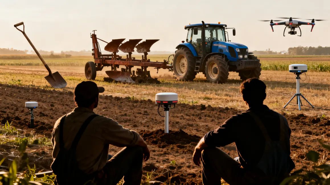 evolution materiel agricole outil manuel tracteur drone