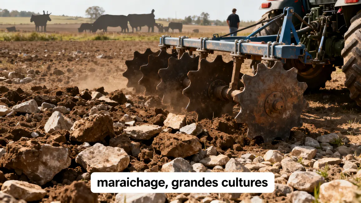 herse rotative dents robustes maraichage grandes cultures