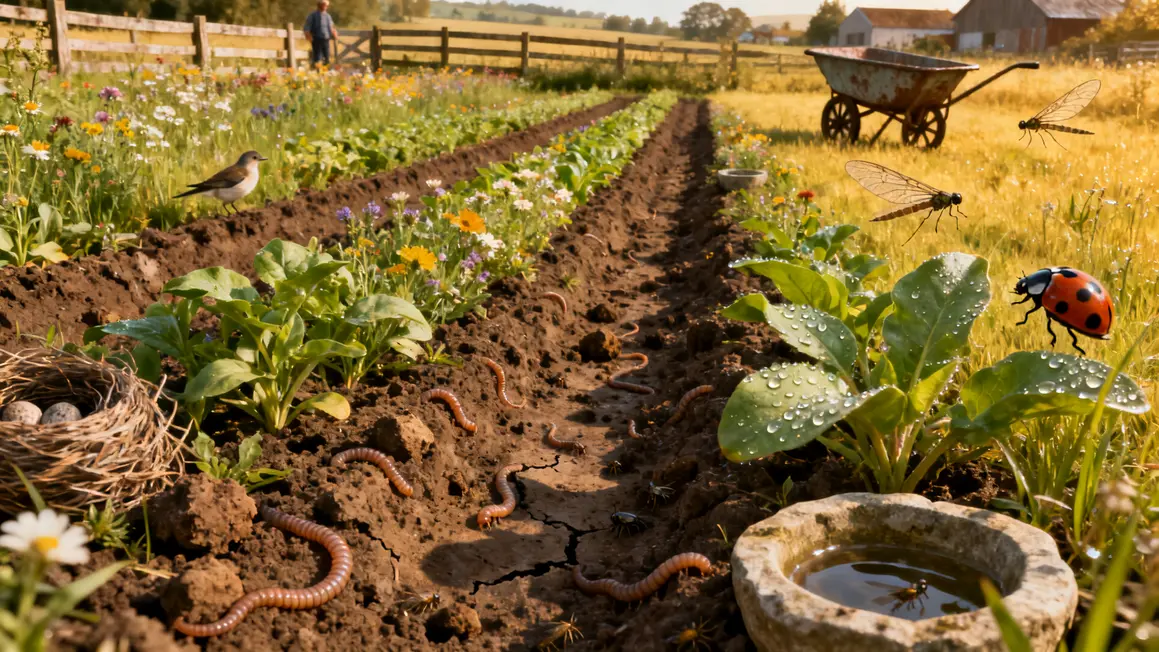 sol vivant potager bio avec faune utile et biodiversité