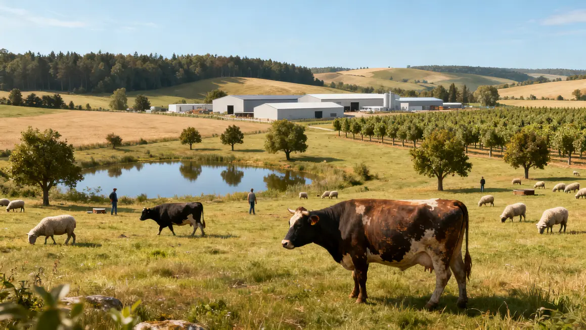 scene elevage durable prairies rotation agroforesterie vaches moutons