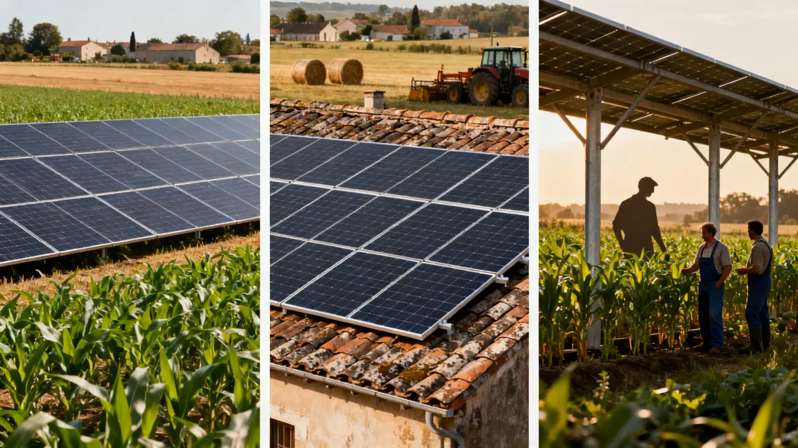scenes panneaux solaires ferme autoconsommation agrivoltaisme