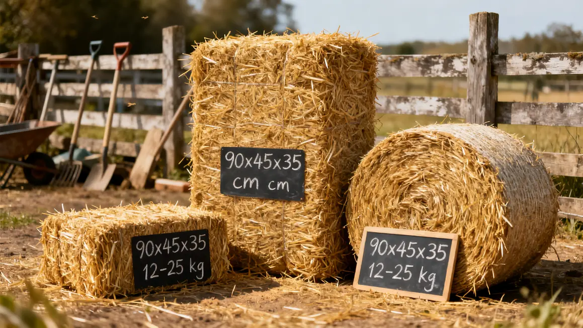 Formats bottes de paille rectangulaire big balle ronde