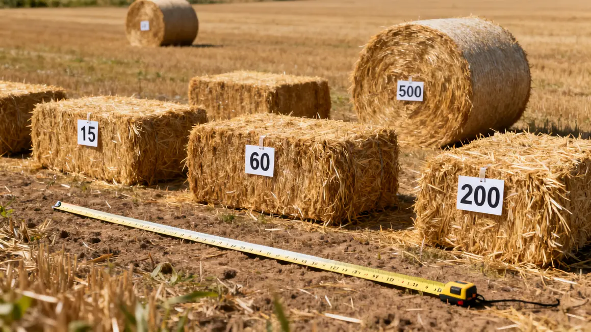 Bottes de paille différents formats et poids
