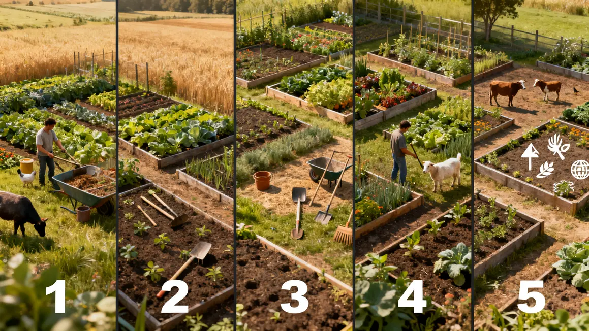 cinq systemes agricoles comparaison choix parcelles