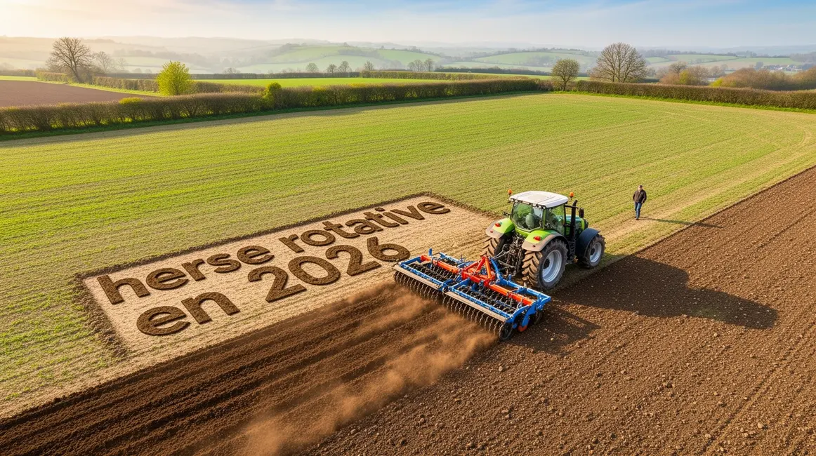 herse rotative 2026 moderne en action champ