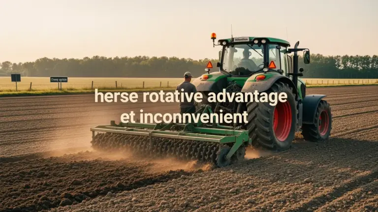 champ avec herse rotative, mise en avant des avantages et inconvenients