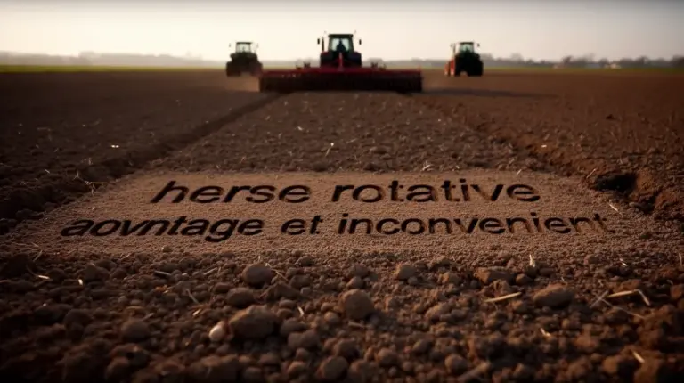 champ prepare par herse rotative tracteur sol meuble