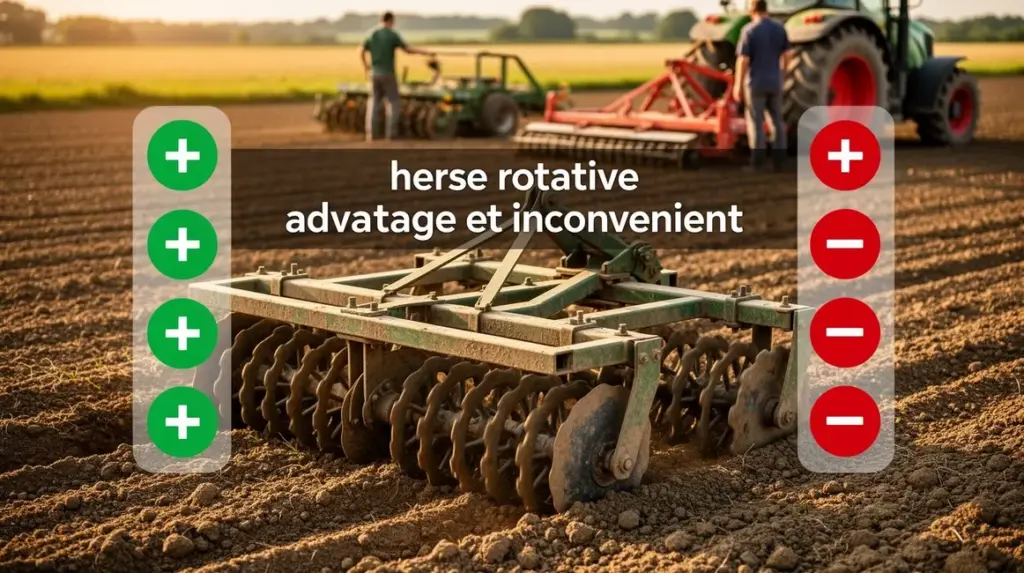 herse rotative photo champ avantages inconvénients