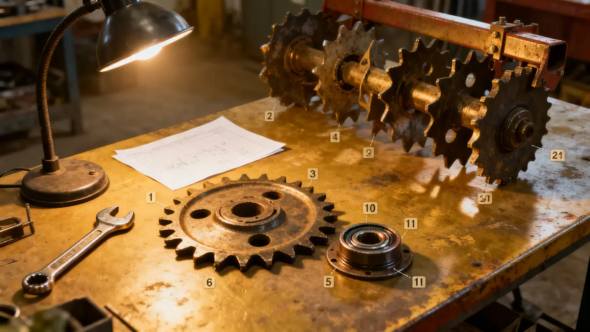 inspection dents rouleau roulement herse rotative occasion