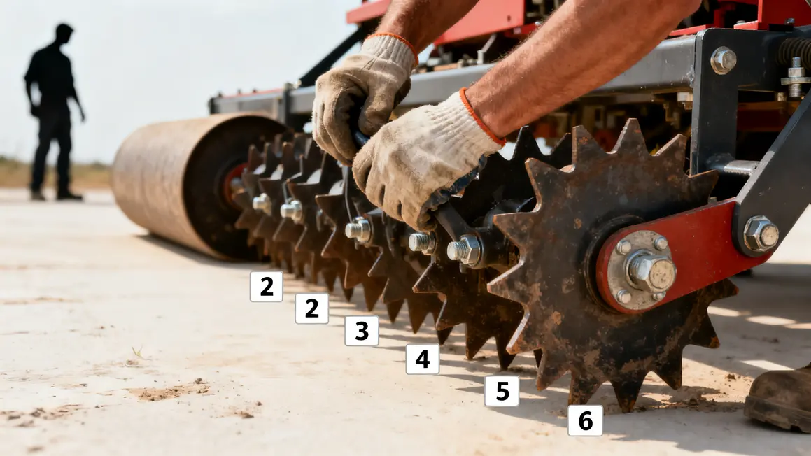 verification herse rotative points controle operateur