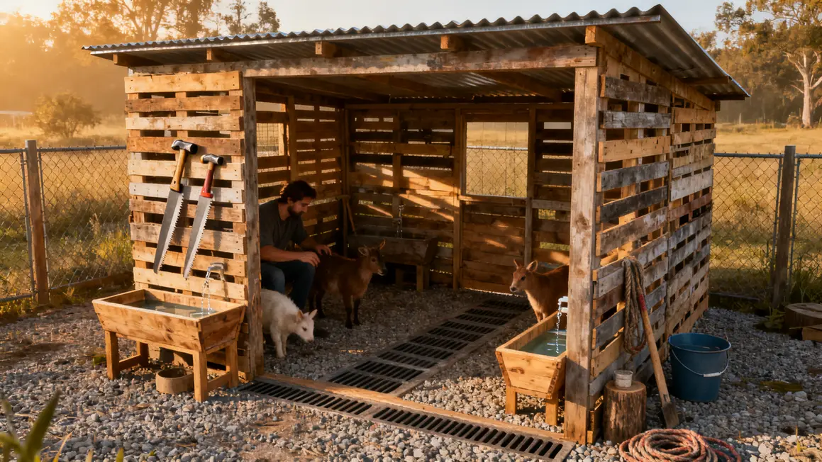 abris animaux palettes bois elevage durable petit budget